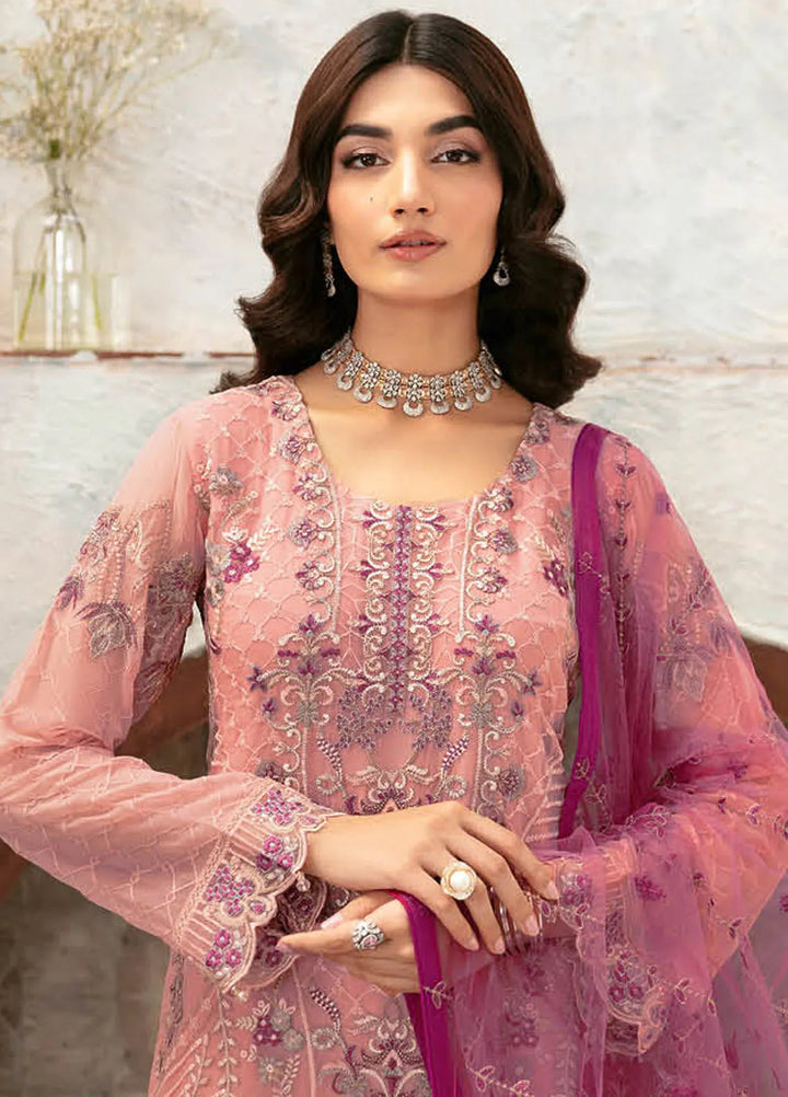 Rangoon By Ramsha Embroidered Chiffon Suit Unstitched 3 Piece RSH24R12 D-1201 - Festive Collection