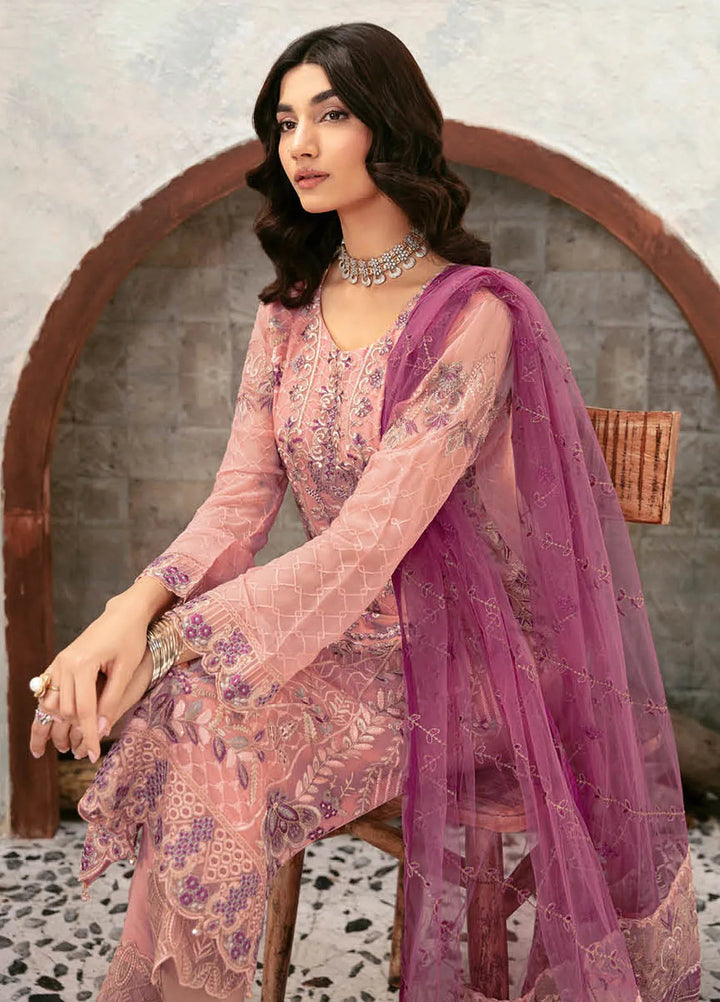 Rangoon By Ramsha Embroidered Chiffon Suit Unstitched 3 Piece RSH24R12 D-1201 - Festive Collection