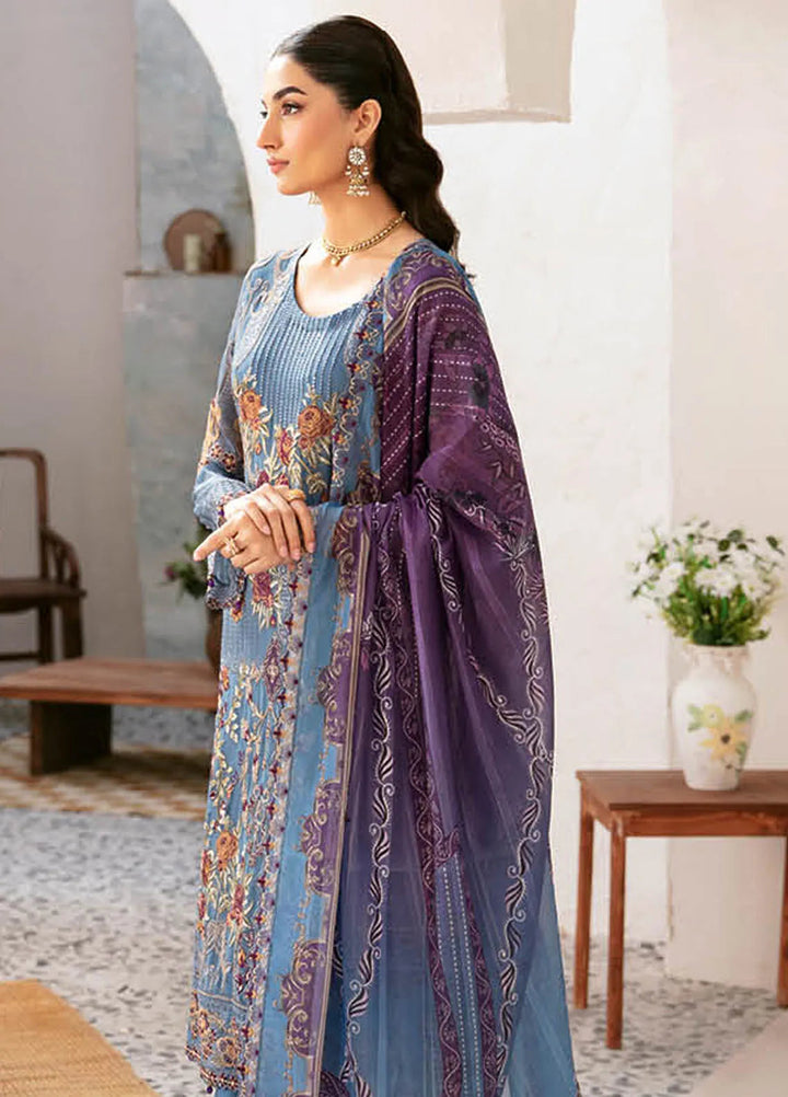 Rangoon By Ramsha Embroidered Chiffon Suit Unstitched 3 Piece RSH24R12 D-1202 - Festive Collection