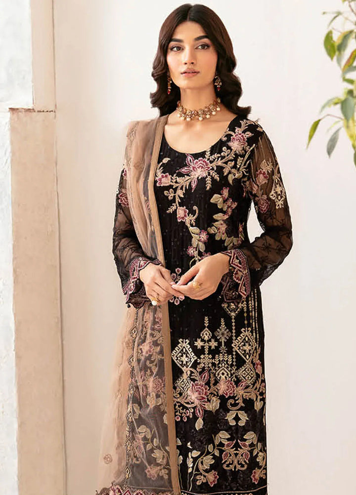 Rangoon By Ramsha Embroidered Chiffon Suit Unstitched 3 Piece RSH24R12 D-1204 - Festive Collection