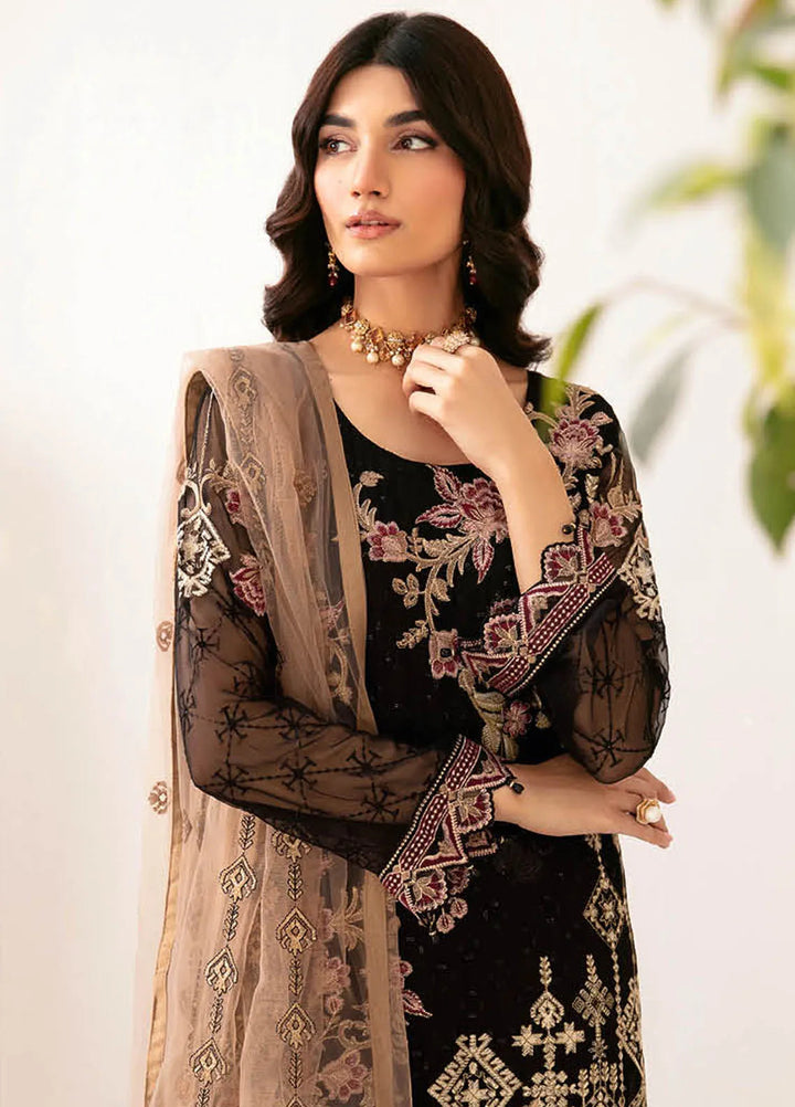 Rangoon By Ramsha Embroidered Chiffon Suit Unstitched 3 Piece RSH24R12 D-1204 - Festive Collection