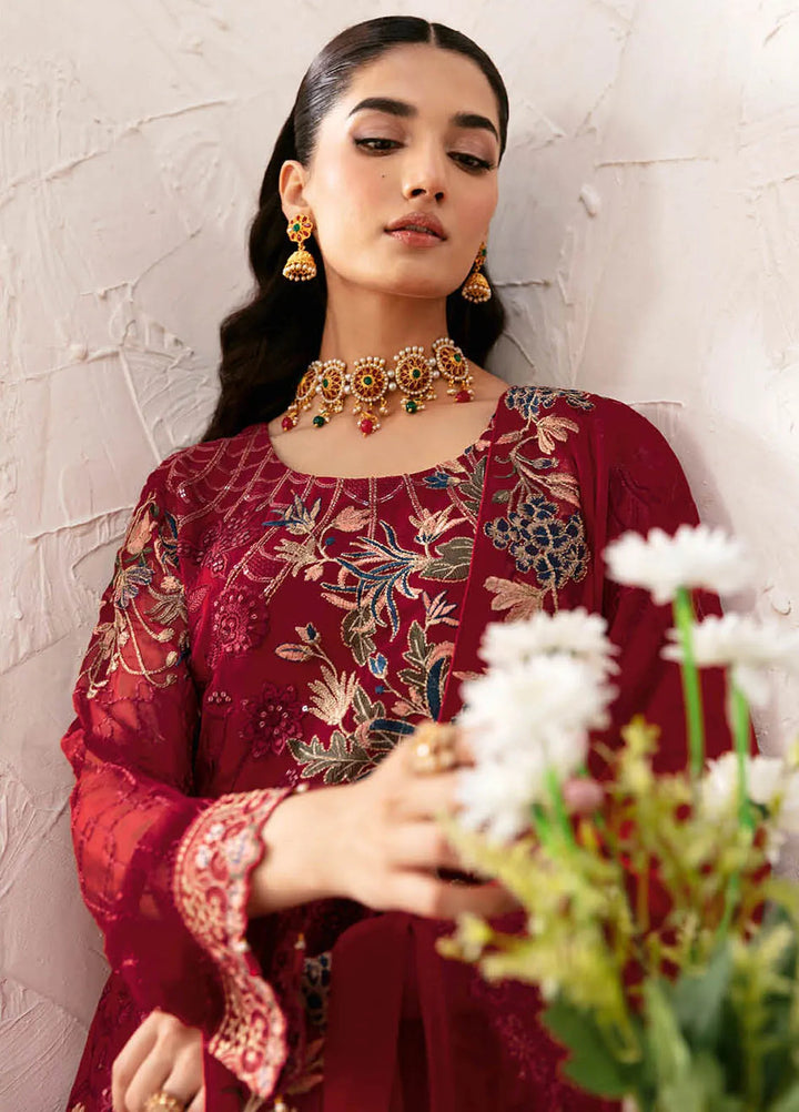 Rangoon By Ramsha Embroidered Chiffon Suit Unstitched 3 Piece RSH24R12 D-1205 - Festive Collection