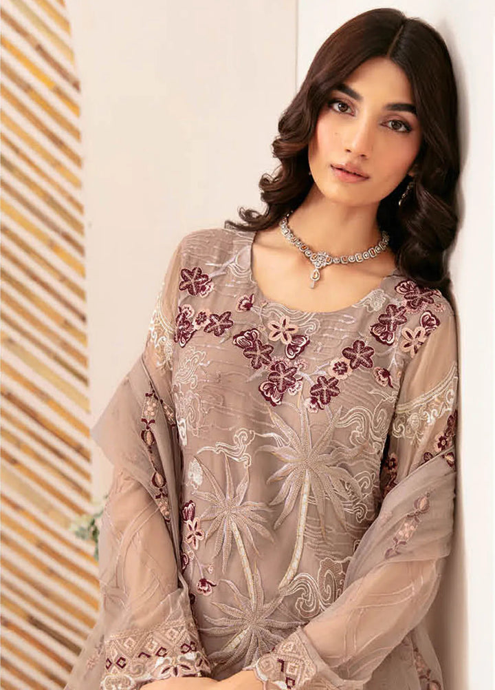 Rangoon By Ramsha Embroidered Chiffon Suit Unstitched 3 Piece RSH24R12 D-1206 - Festive Collection