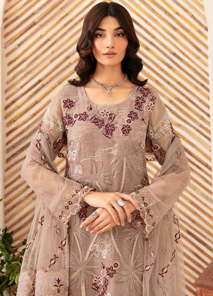 Rangoon By Ramsha Embroidered Chiffon Suit Unstitched 3 Piece RSH24R12 D-1206 - Festive Collection