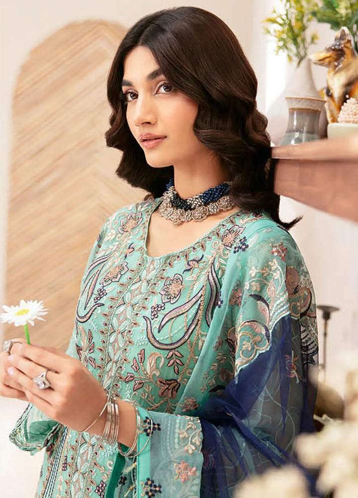 Rangoon By Ramsha Embroidered Chiffon Suit Unstitched 3 Piece RSH24R12 D-1207 - Festive Collection