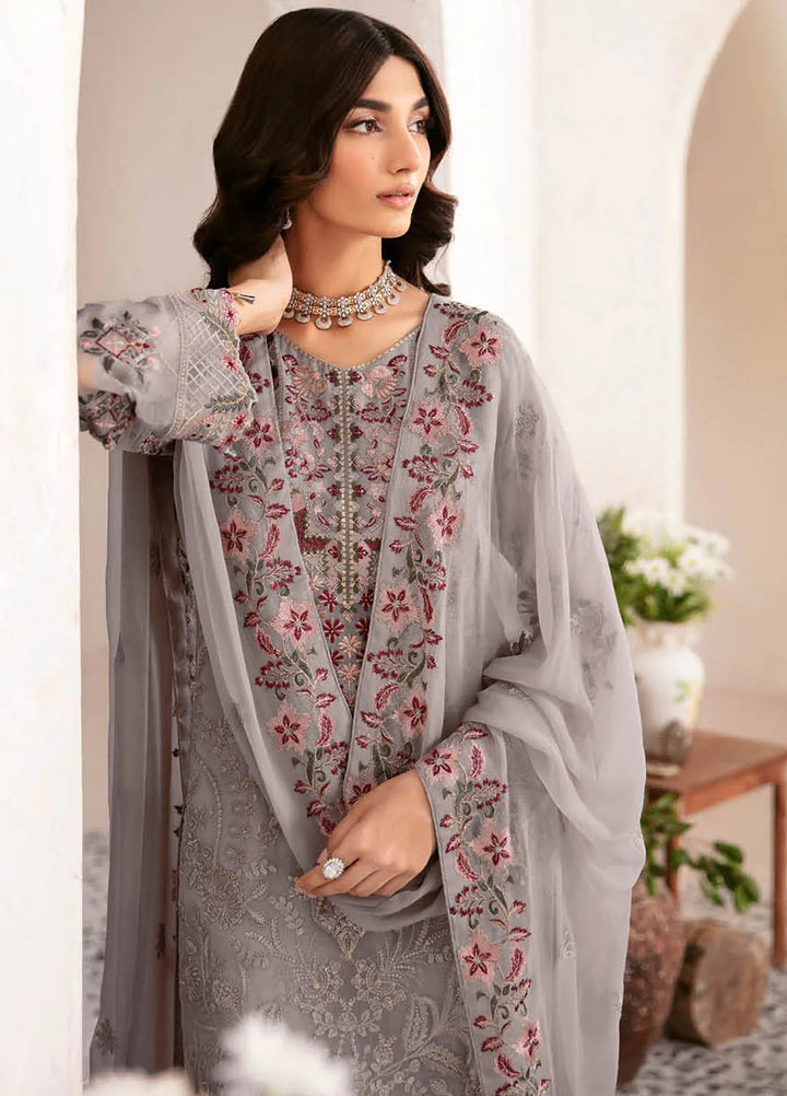Rangoon By Ramsha Embroidered Chiffon Suit Unstitched 3 Piece RSH24R12 D-1210 - Festive Collection