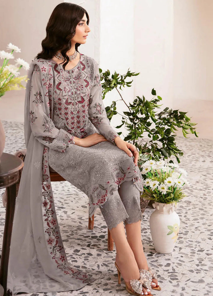 Rangoon By Ramsha Embroidered Chiffon Suit Unstitched 3 Piece RSH24R12 D-1210 - Festive Collection