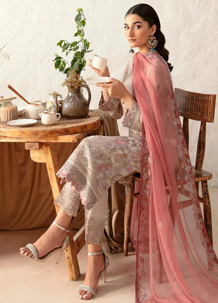 Rangoon By Ramsha Embroidered Chiffon Suit Unstitched 3 Piece RSH24R12 D-1212 - Festive Collection