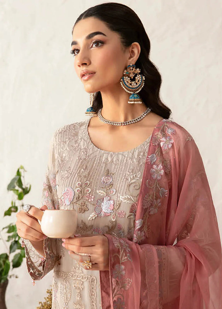 Rangoon By Ramsha Embroidered Chiffon Suit Unstitched 3 Piece RSH24R12 D-1212 - Festive Collection
