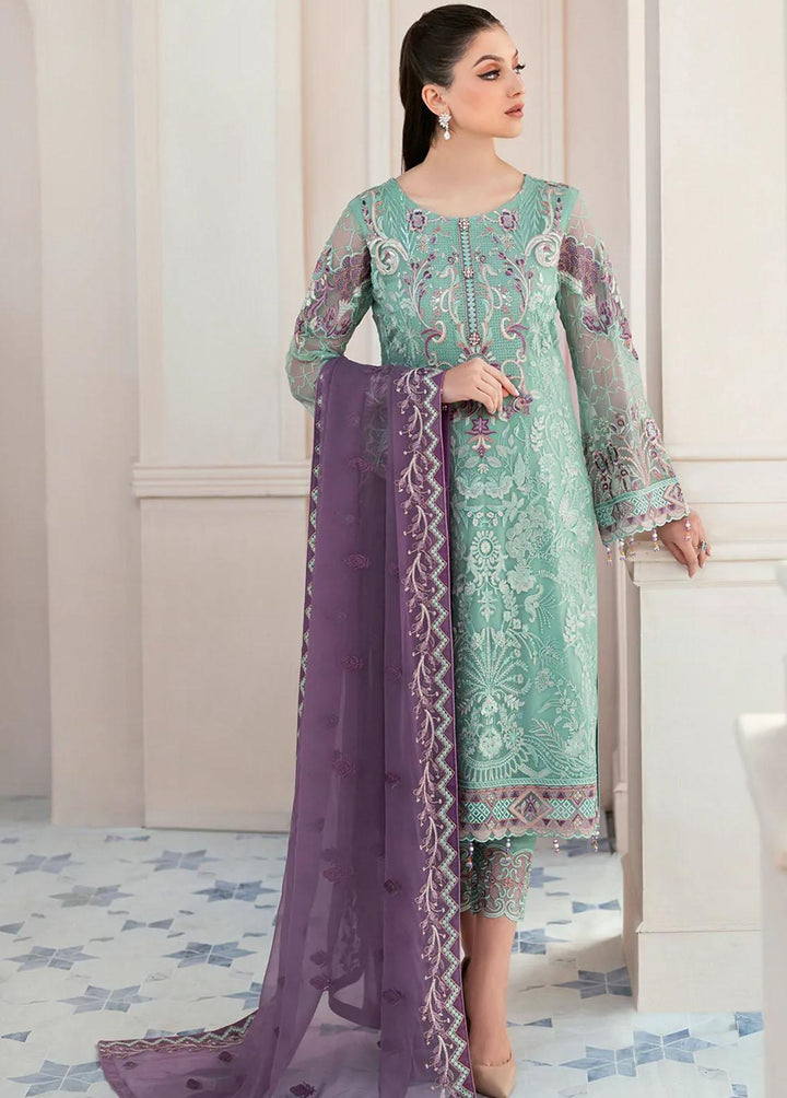 Rangoon by Ramsha Embroidered Chiffon Suits Unstitched 3 Piece RSH22-R9 D-902 - Luxury Collection