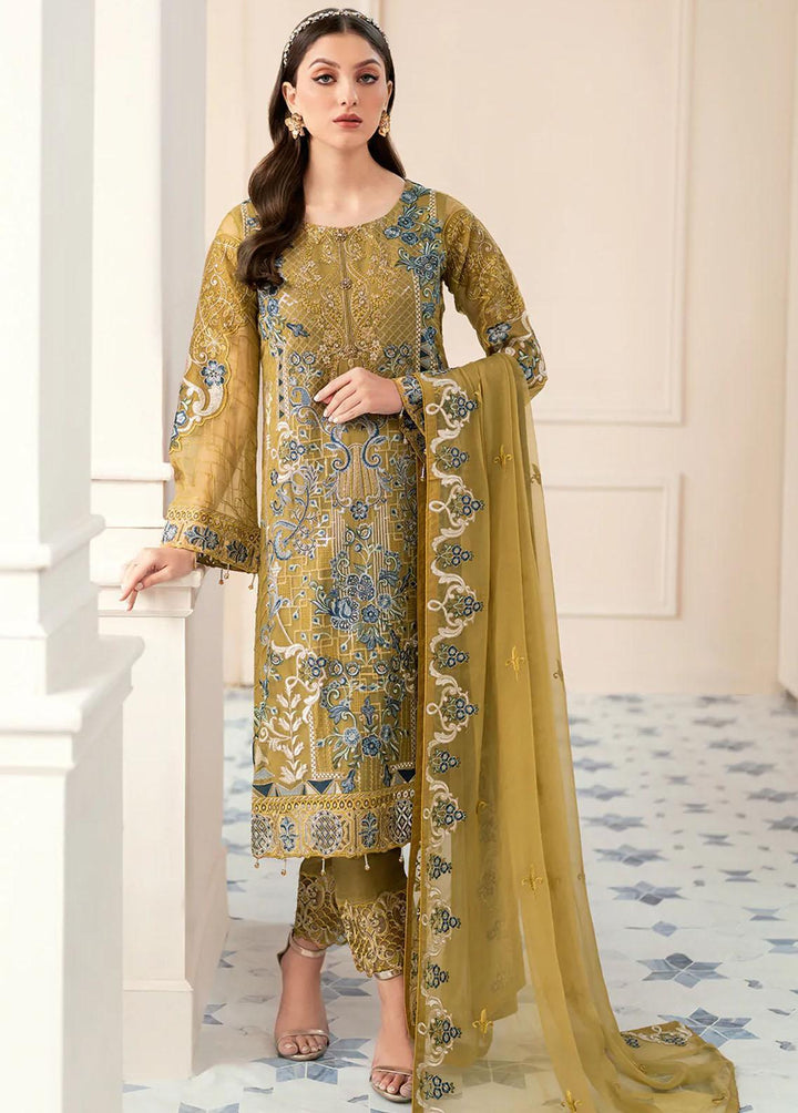 Rangoon by Ramsha Embroidered Chiffon Suits Unstitched 3 Piece RSH22-R9 D-903 - Luxury Collection