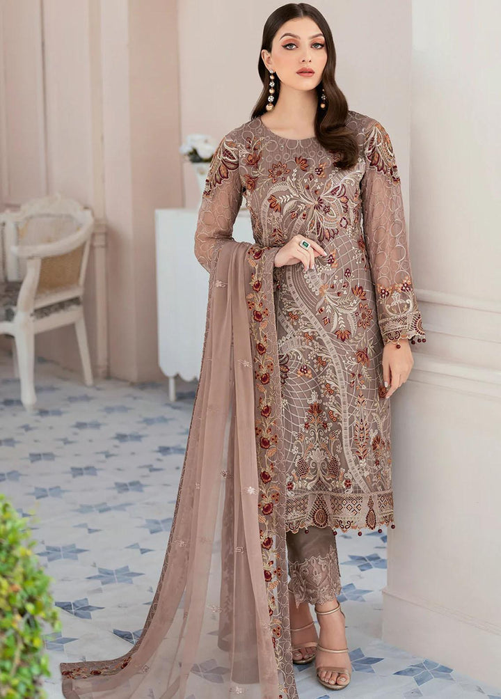 Rangoon by Ramsha Embroidered Chiffon Suits Unstitched 3 Piece RSH22-R9 D-905 - Luxury Collection
