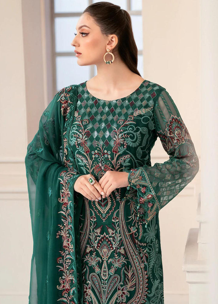 Rangoon by Ramsha Embroidered Chiffon Suits Unstitched 3 Piece RSH22-R9 D-908 - Luxury Collection