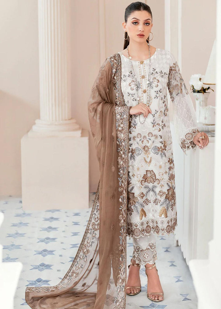 Rangoon by Ramsha Embroidered Chiffon Suits Unstitched 3 Piece RSH22-R9 D-911 - Luxury Collection