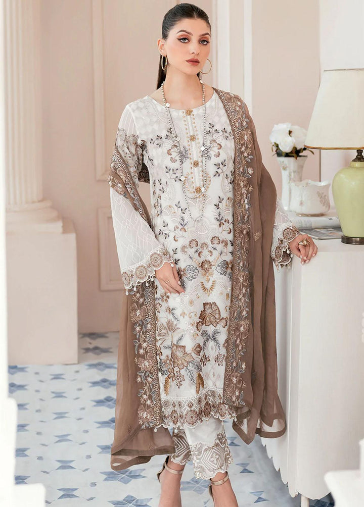 Rangoon by Ramsha Embroidered Chiffon Suits Unstitched 3 Piece RSH22-R9 D-911 - Luxury Collection