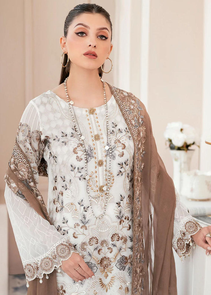 Rangoon by Ramsha Embroidered Chiffon Suits Unstitched 3 Piece RSH22-R9 D-911 - Luxury Collection