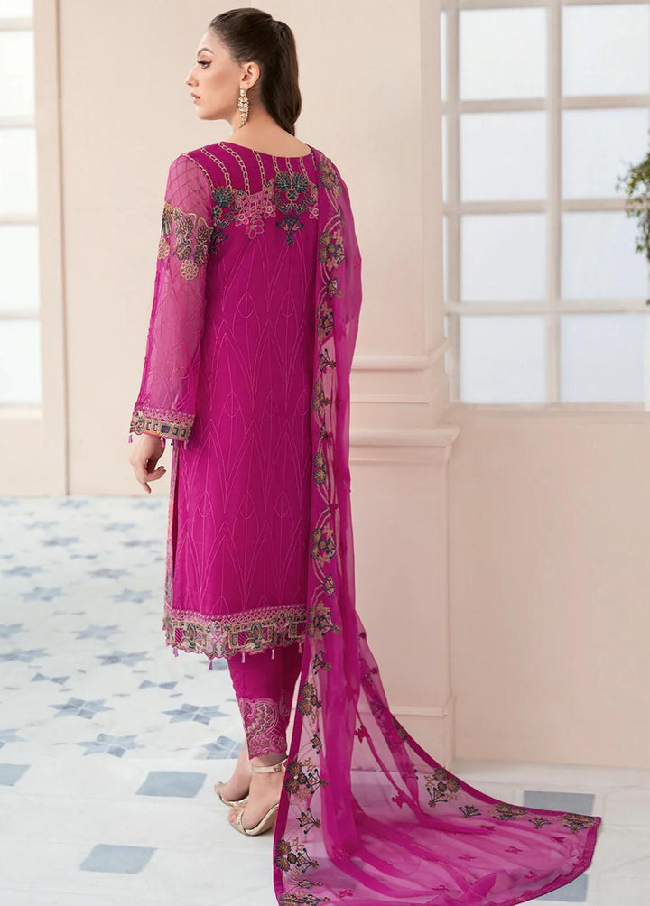 Rangoon by Ramsha Embroidered Chiffon Suits Unstitched 3 Piece RSH22-R9 D-912 - Luxury Collection