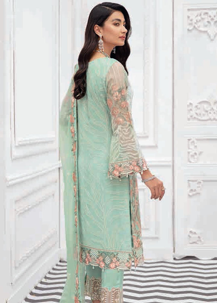 Rangoon by Ramsha Embroidered Chiffon Suits Unstitched 3 Piece RSH22-R8 D-805 - Luxury Collection