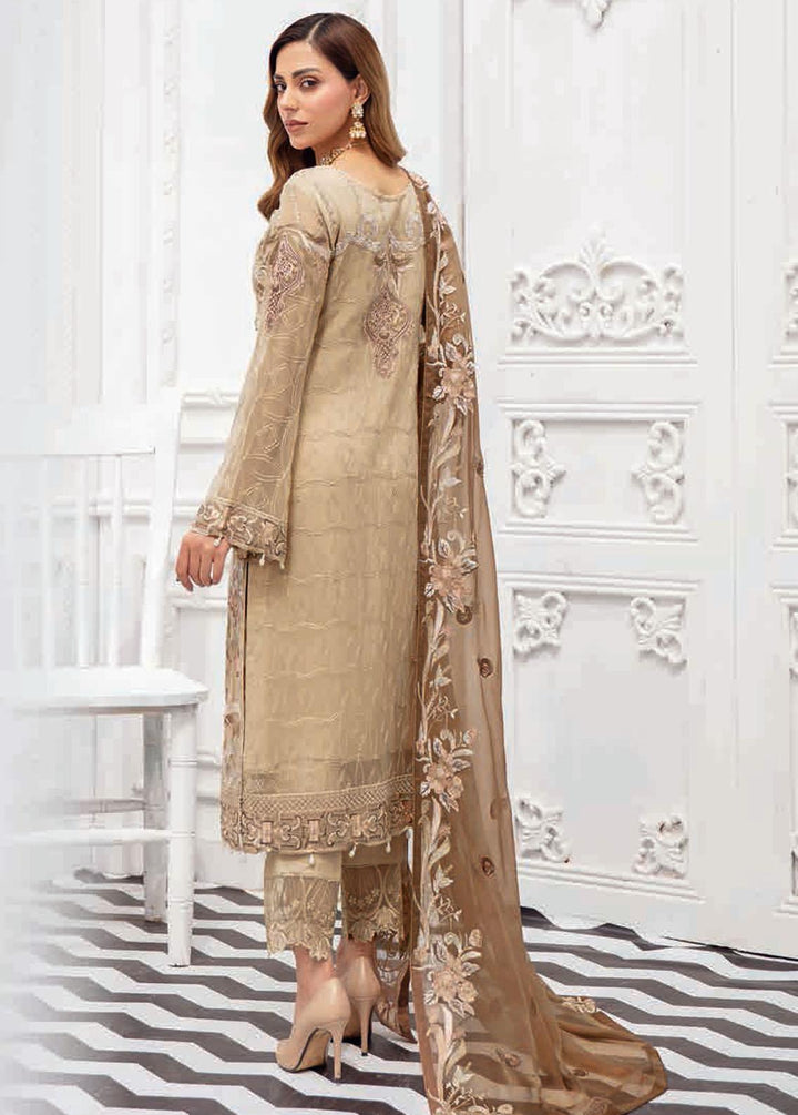 Rangoon by Ramsha Embroidered Chiffon Suits Unstitched 3 Piece RSH22-R8 D-809 - Luxury Collection