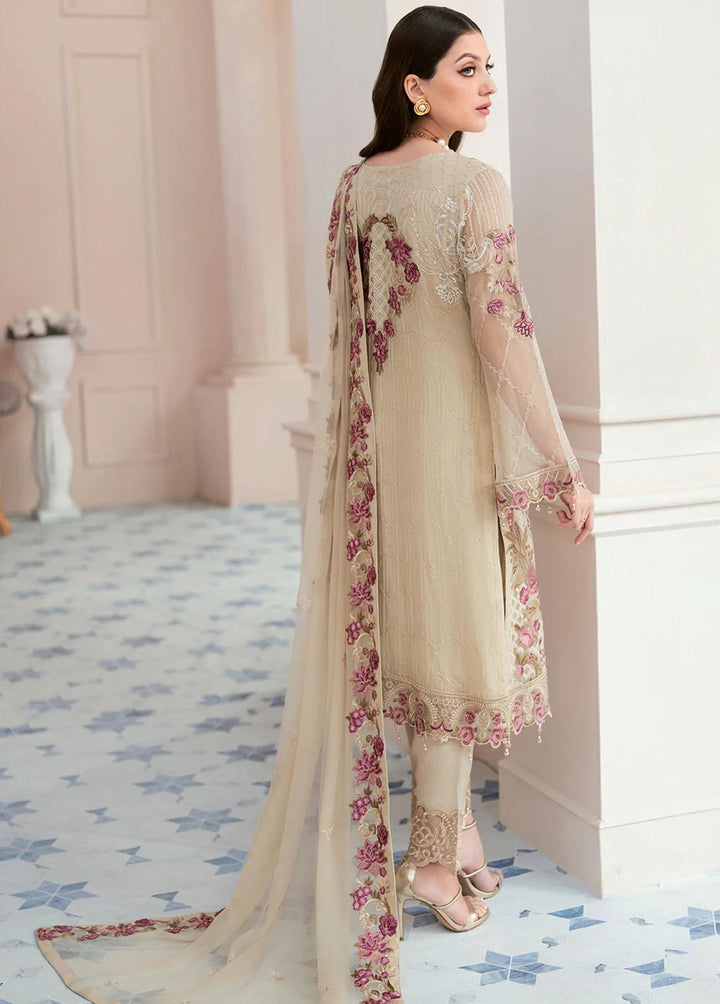 Rangoon by Ramsha Embroidered Chiffon Suits Unstitched 3 Piece RSH22-R9 D-909 - Luxury Collection