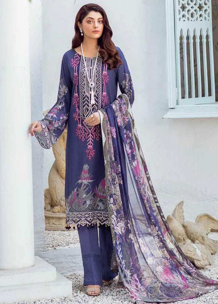 Rangrez by Ramsha Embroidered Lawn Suits Unstitched 3 Piece RSH21RG D-N 101 - Summer Collection