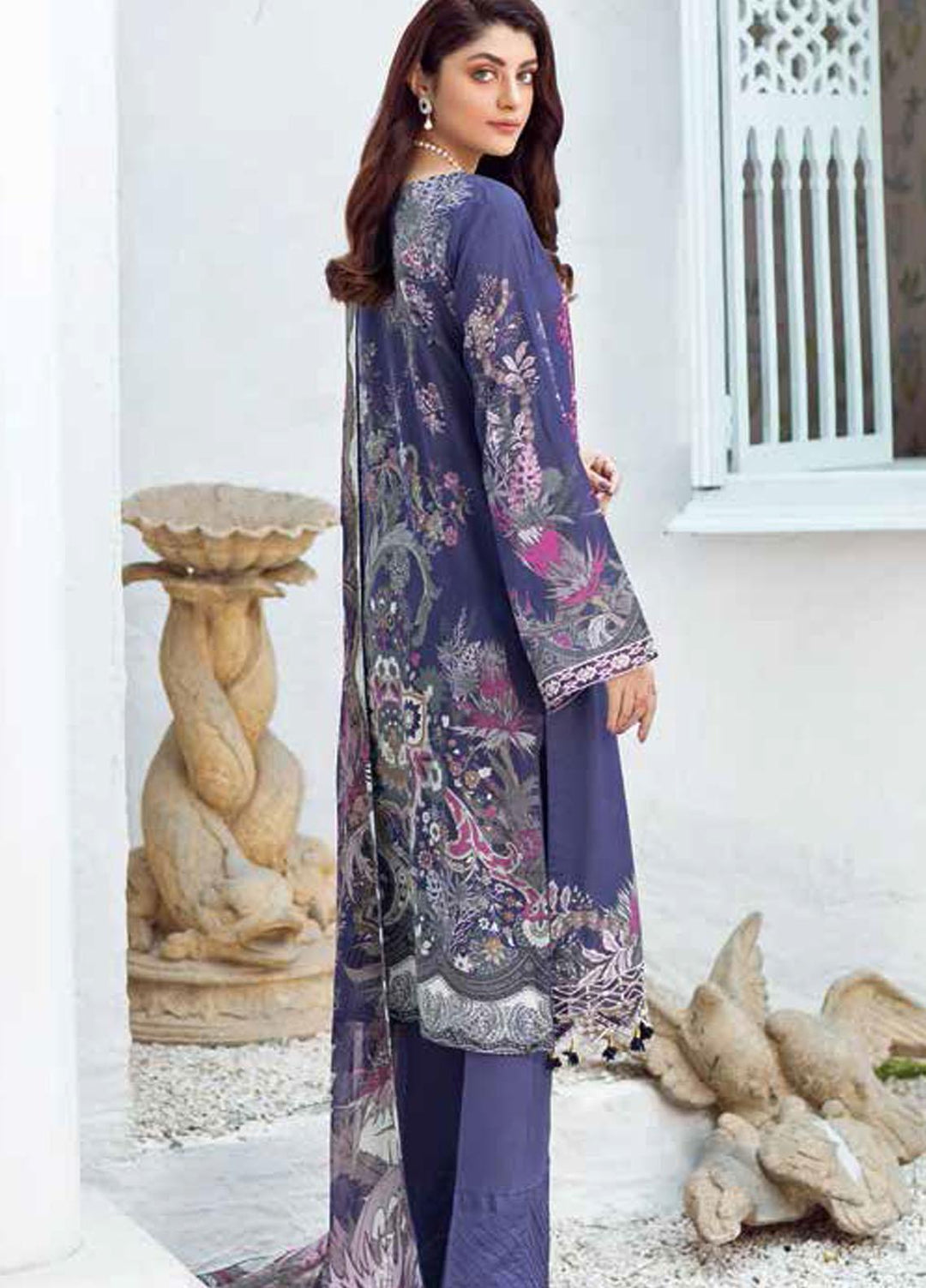 Rangrez by Ramsha Embroidered Lawn Suits Unstitched 3 Piece RSH21RG D-N 101 - Summer Collection