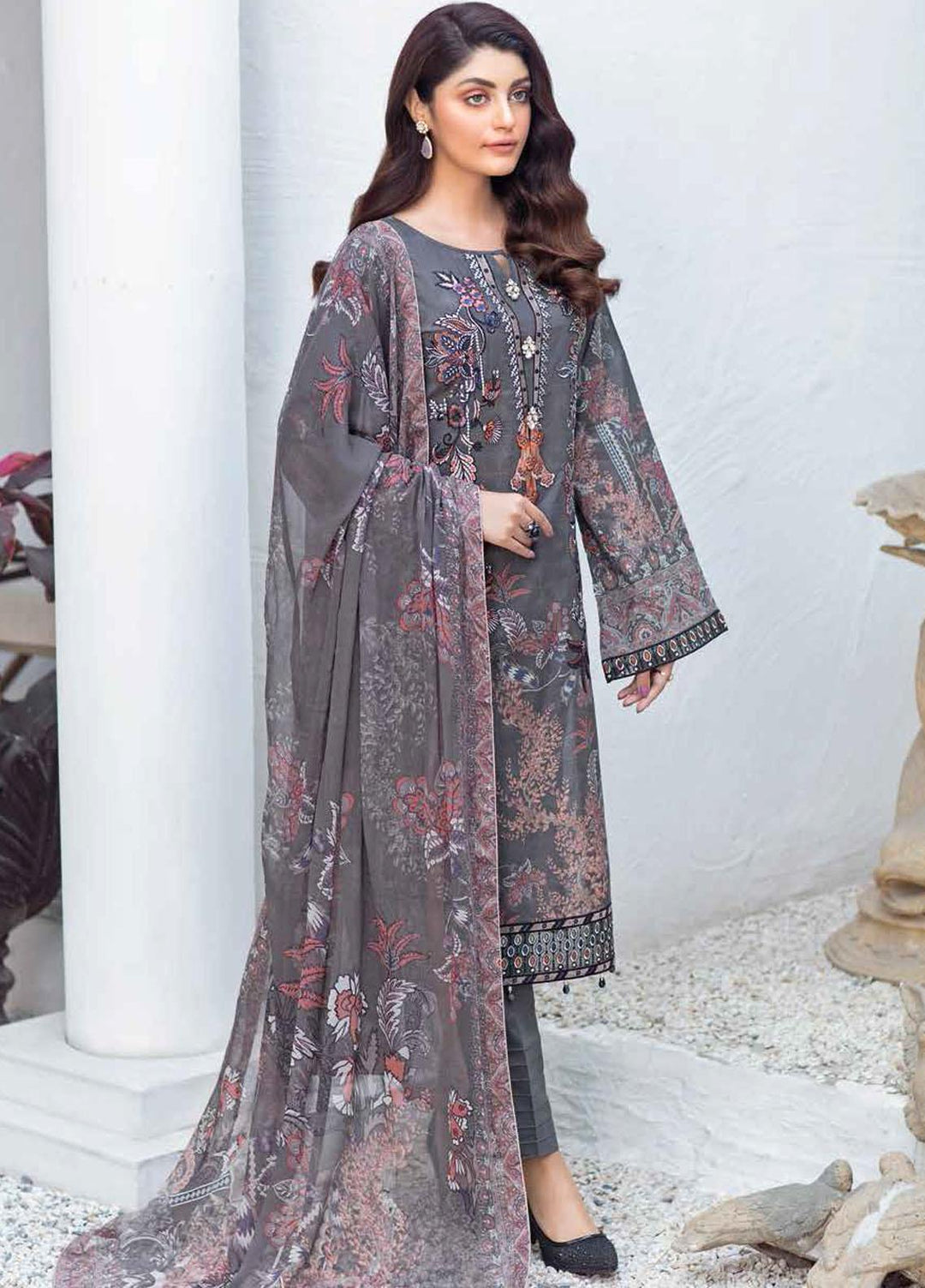 Rangrez by Ramsha Embroidered Lawn Suits Unstitched 3 Piece RSH21RG D-N 103 - Summer Collection
