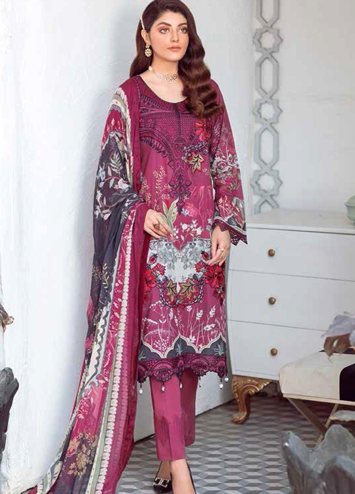 Rangrez by Ramsha Embroidered Lawn Suits Unstitched 3 Piece RSH21RG D-N 104 - Summer Collection