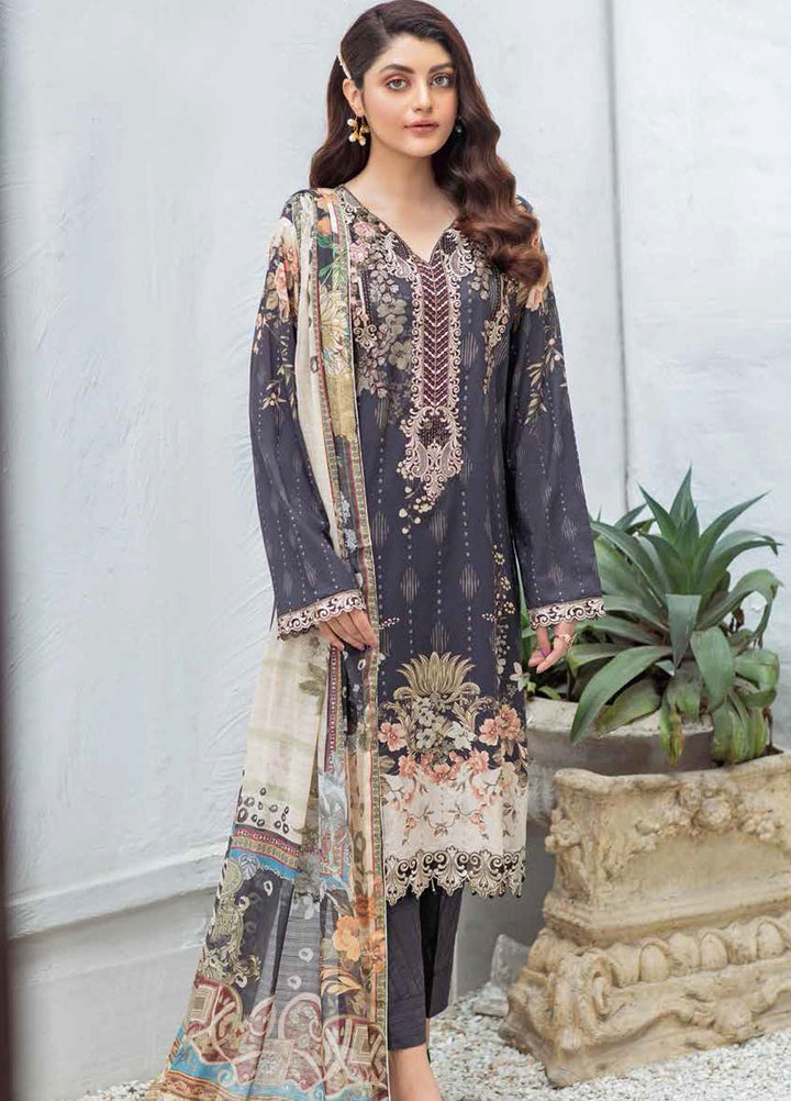 Rangrez by Ramsha Embroidered Lawn Suits Unstitched 3 Piece RSH21RG D-N 105 - Summer Collection