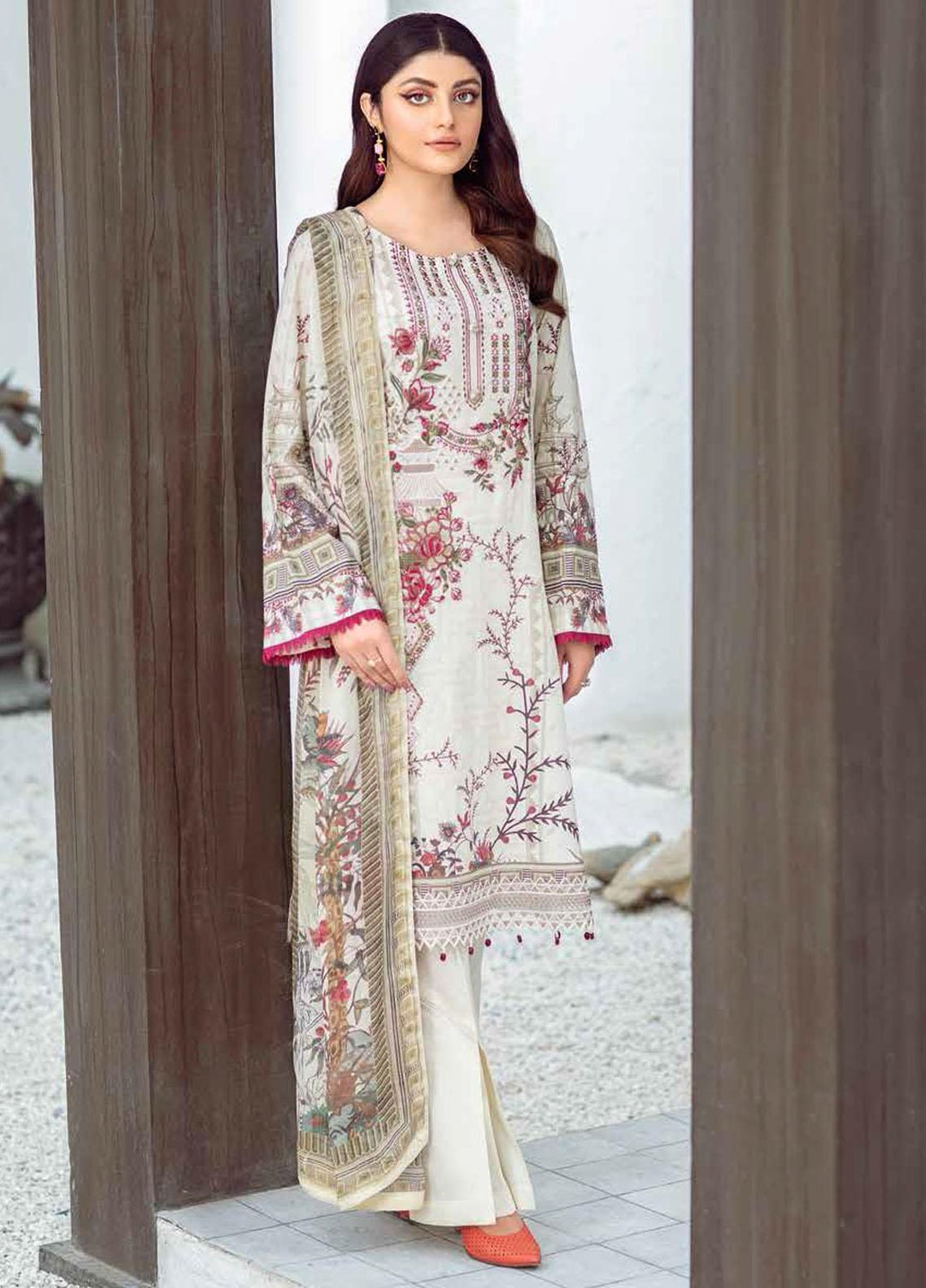Rangrez by Ramsha Embroidered Lawn Suits Unstitched 3 Piece RSH21RG D-N 108 - Summer Collection