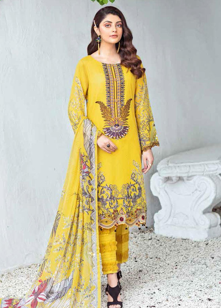 Rangrez by Ramsha Embroidered Lawn Suits Unstitched 3 Piece RSH21RG D-N 109 - Summer Collection