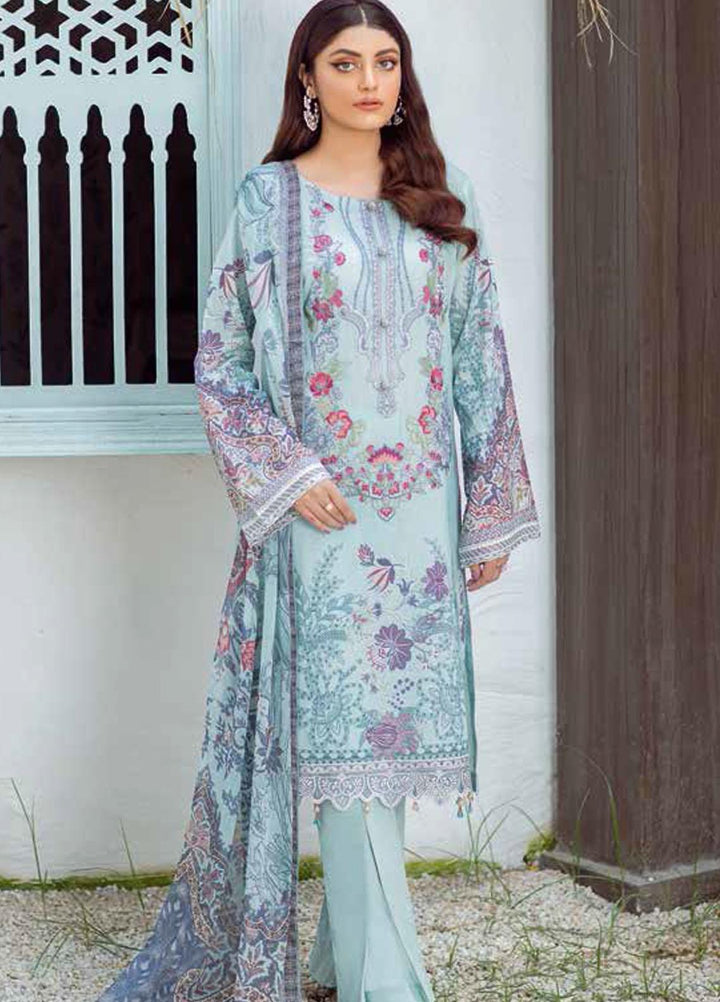 Rangrez by Ramsha Embroidered Lawn Suits Unstitched 3 Piece RSH21RG D-N 110 - Summer Collection