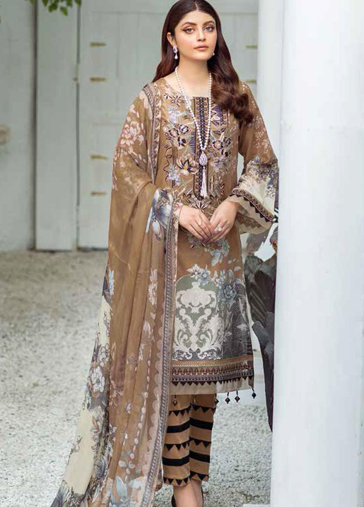 Rangrez by Ramsha Embroidered Lawn Suits Unstitched 3 Piece RSH21RG D-N 111 - Summer Collection