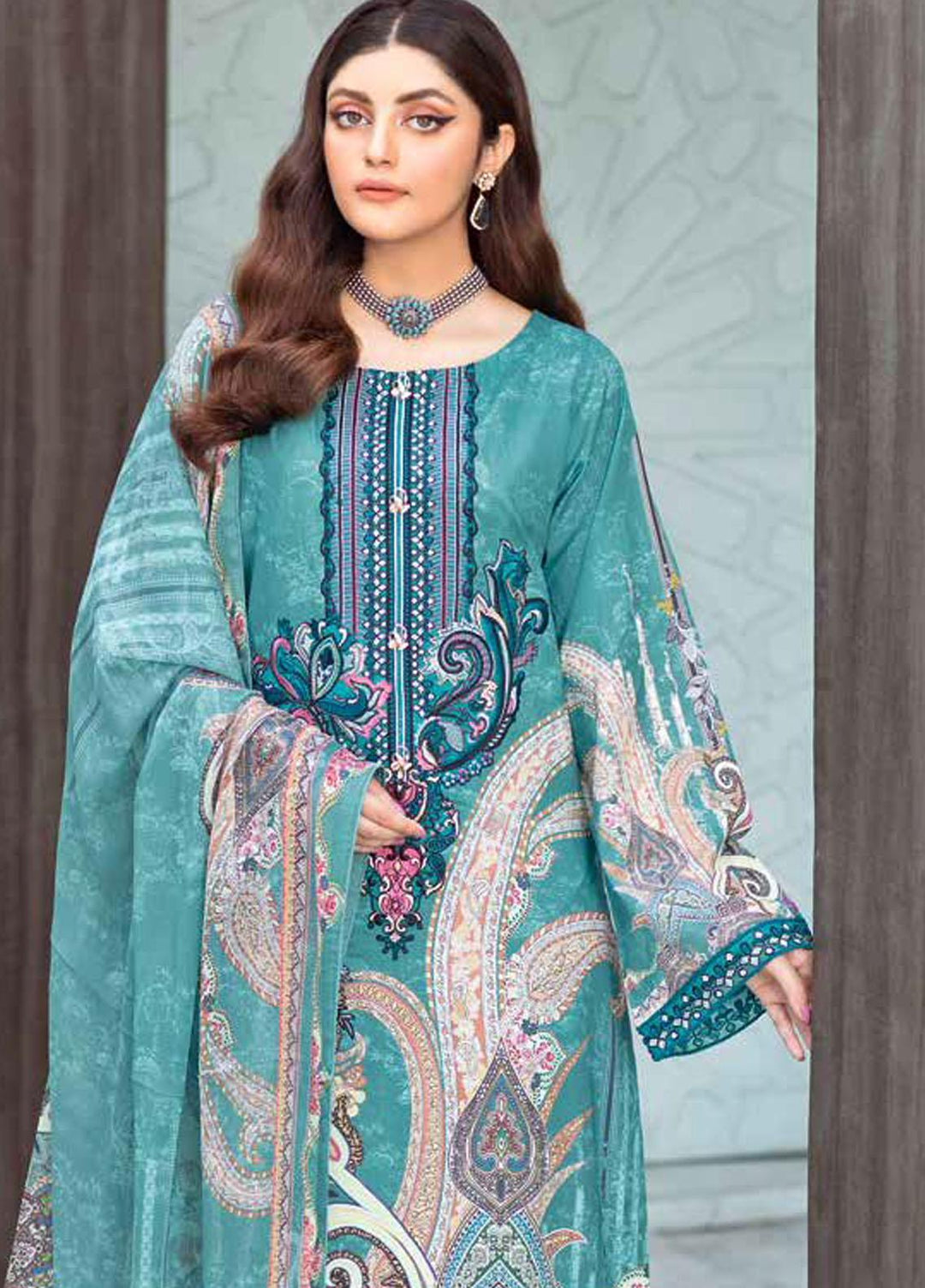 Rangrez by Ramsha Embroidered Lawn Suits Unstitched 3 Piece RSH21RG D-N 112 - Summer Collection