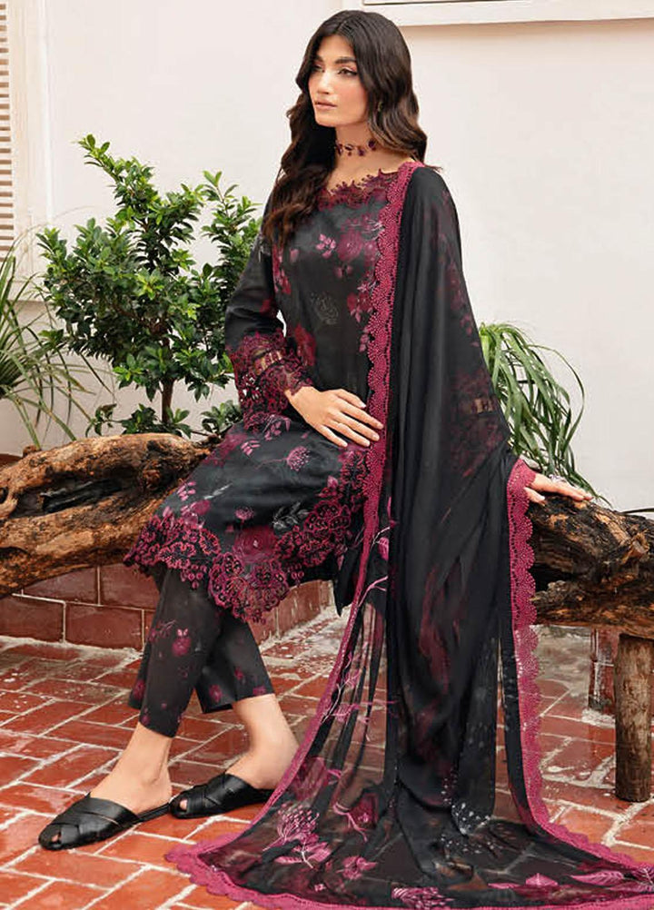 Rangrez By Ramsha Embroidered Lawn Suits Unstitched 3 Piece RSH24R N-401 - Summer Collection