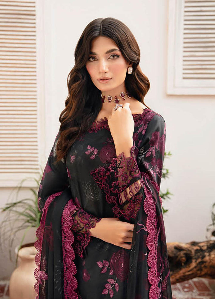 Rangrez By Ramsha Embroidered Lawn Suits Unstitched 3 Piece RSH24R N-401 - Summer Collection