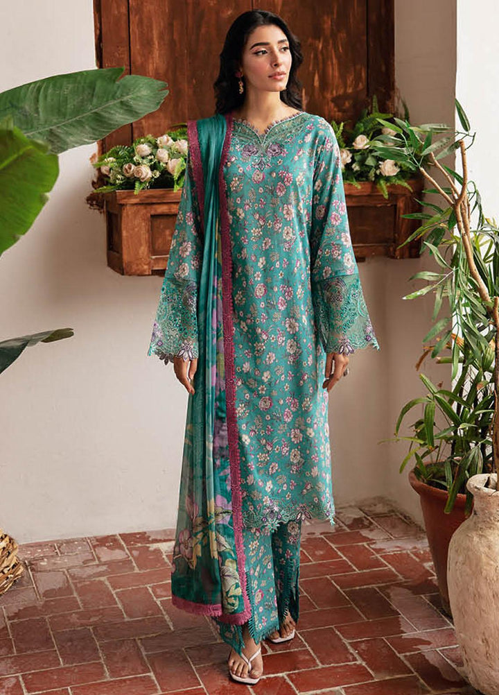 Rangrez By Ramsha Embroidered Lawn Suits Unstitched 3 Piece RSH24R N-402 - Summer Collection