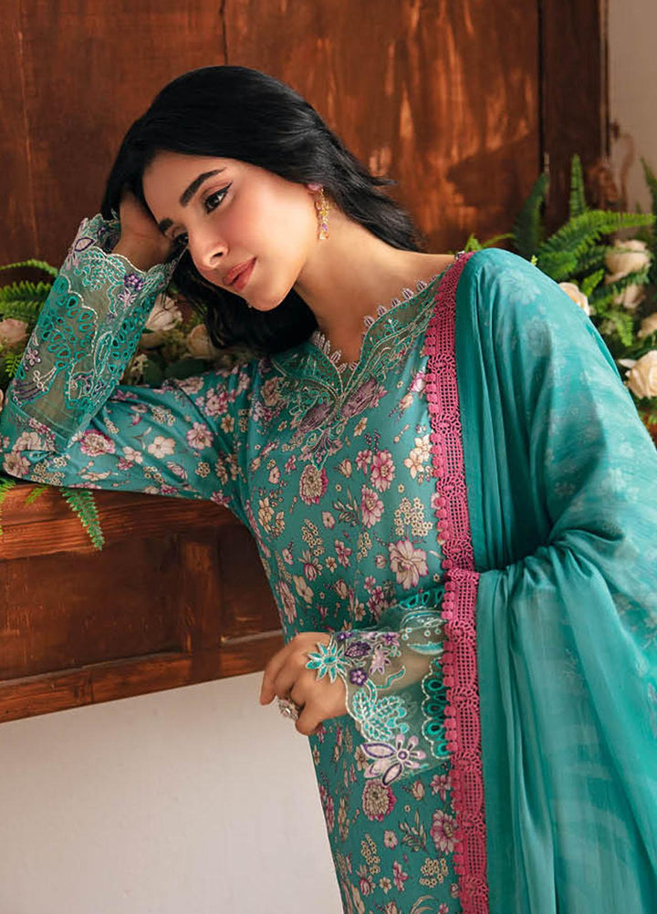 Rangrez By Ramsha Embroidered Lawn Suits Unstitched 3 Piece RSH24R N-402 - Summer Collection