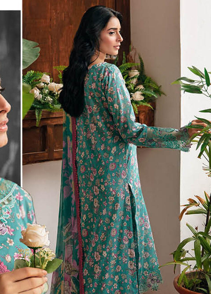 Rangrez By Ramsha Embroidered Lawn Suits Unstitched 3 Piece RSH24R N-402 - Summer Collection
