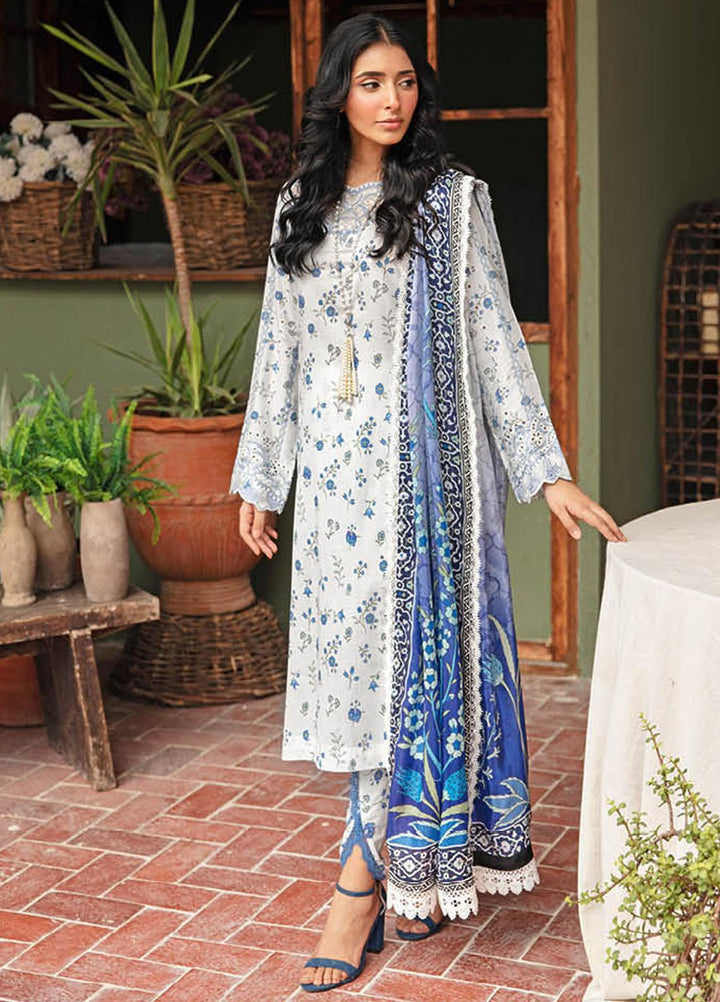 Rangrez By Ramsha Embroidered Lawn Suits Unstitched 3 Piece RSH24R N-403 - Summer Collection