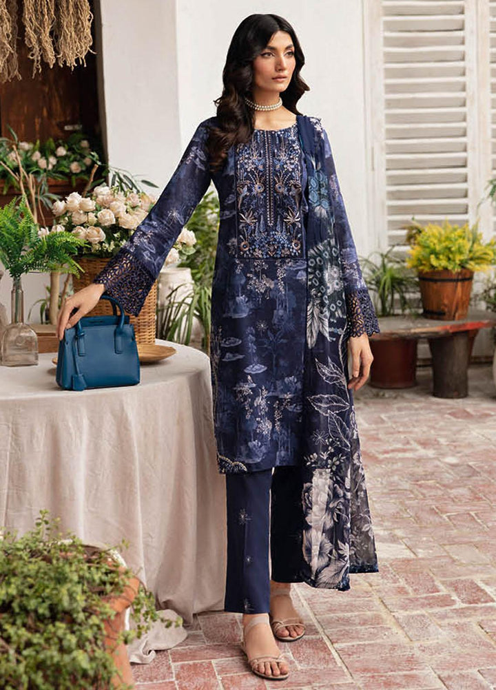 Rangrez By Ramsha Embroidered Lawn Suits Unstitched 3 Piece RSH24R N-404 - Summer Collection