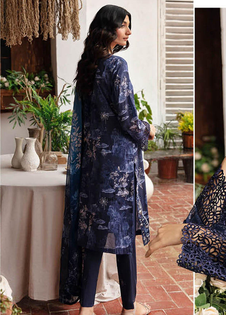 Rangrez By Ramsha Embroidered Lawn Suits Unstitched 3 Piece RSH24R N-404 - Summer Collection