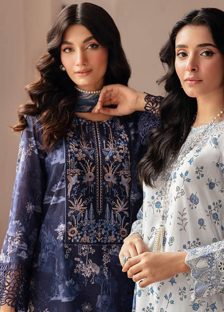 Rangrez By Ramsha Embroidered Lawn Suits Unstitched 3 Piece RSH24R N-404 - Summer Collection