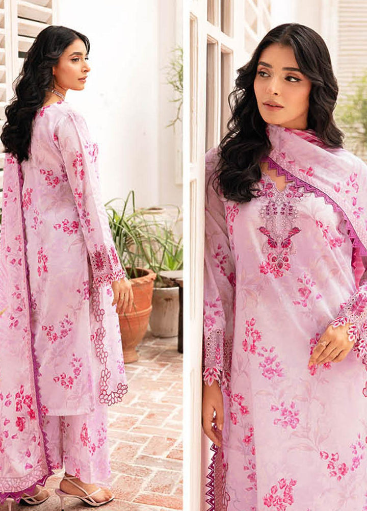 Rangrez By Ramsha Embroidered Lawn Suits Unstitched 3 Piece RSH24R N-405 - Summer Collection