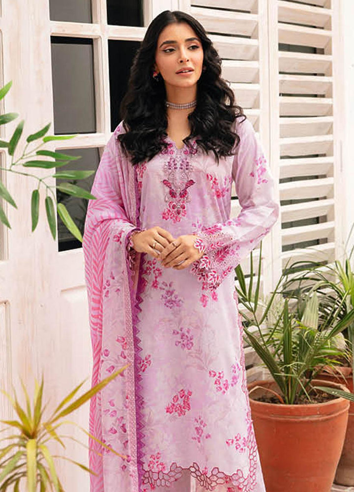 Rangrez By Ramsha Embroidered Lawn Suits Unstitched 3 Piece RSH24R N-405 - Summer Collection