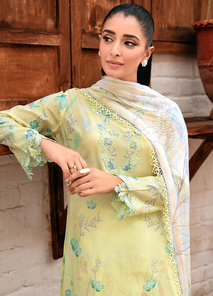 Rangrez By Ramsha Embroidered Lawn Suits Unstitched 3 Piece RSH24R N-407 - Summer Collection