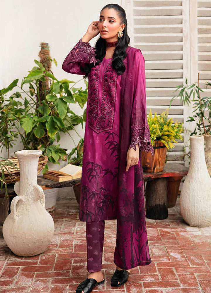 Rangrez By Ramsha Embroidered Lawn Suits Unstitched 3 Piece RSH24R N-408 - Summer Collection