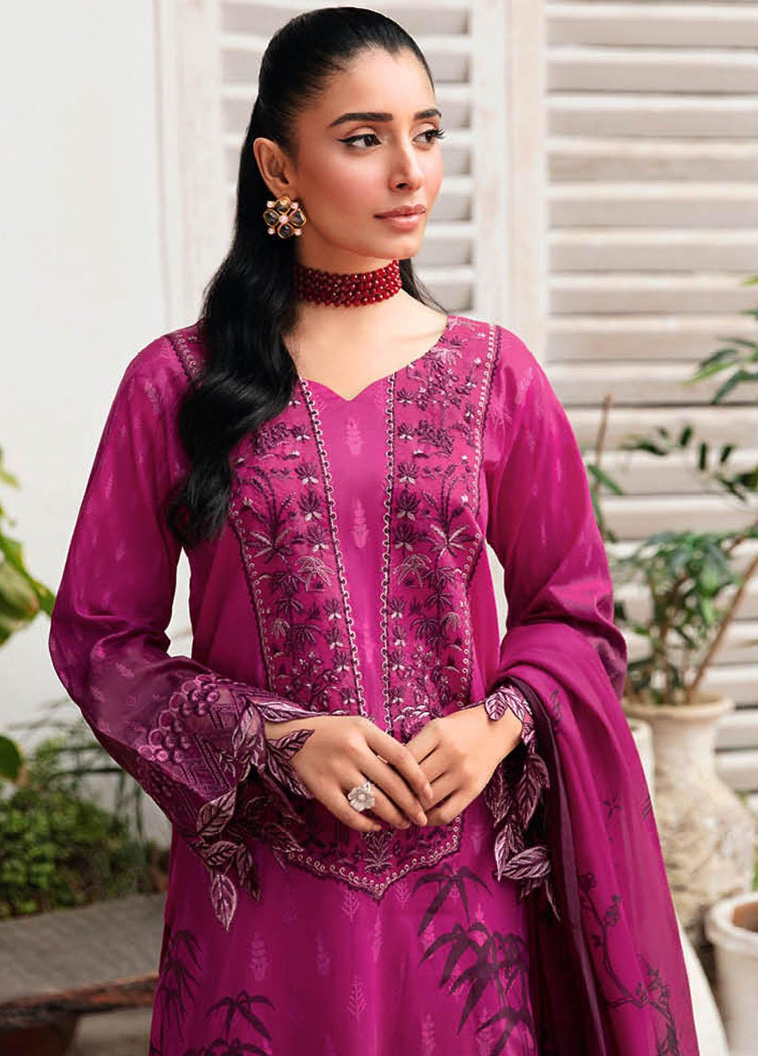 Rangrez By Ramsha Embroidered Lawn Suits Unstitched 3 Piece RSH24R N-408 - Summer Collection