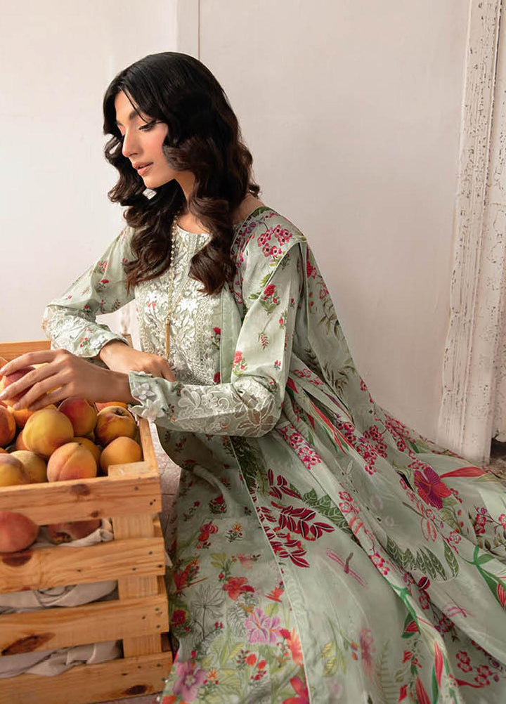 Rangrez By Ramsha Embroidered Lawn Suits Unstitched 3 Piece RSH24R N-409 - Summer Collection