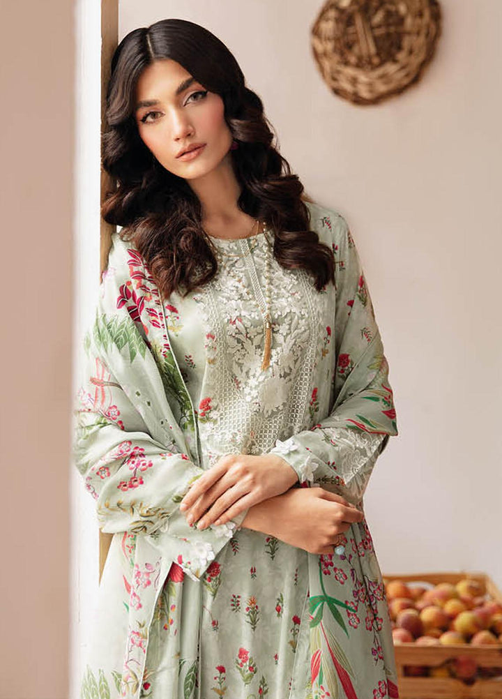 Rangrez By Ramsha Embroidered Lawn Suits Unstitched 3 Piece RSH24R N-409 - Summer Collection